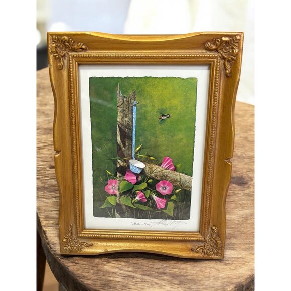 "Mothers Day" Art Print By Billy Montag In Ornate Gold Frame 8"x10" Michaels Bac - Picture 1 of 13